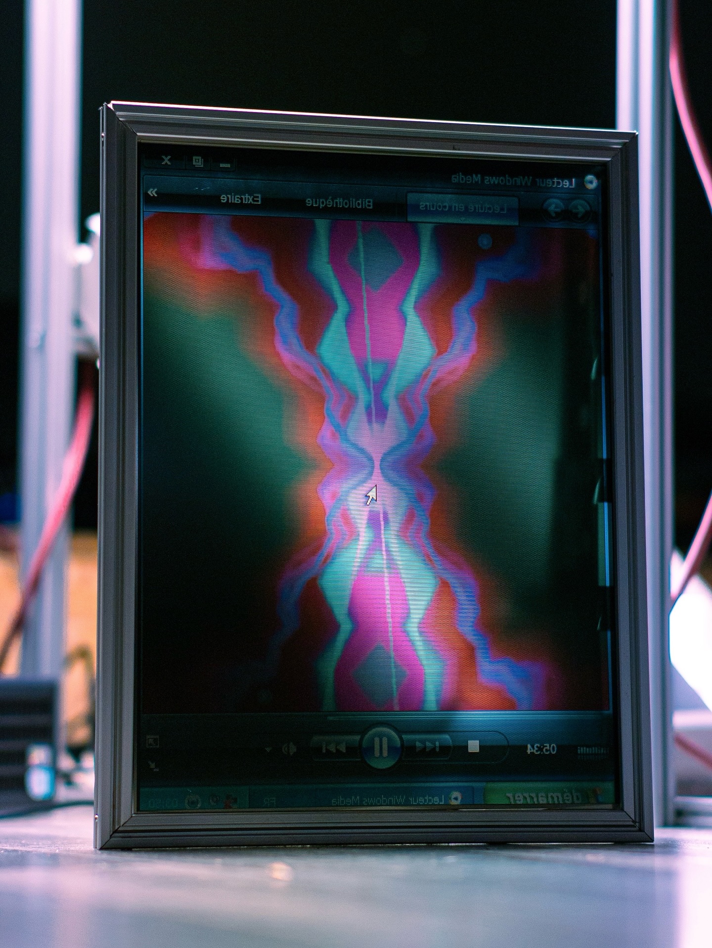 Détail d’un écran LCD transparent dans Composition pour bureautique